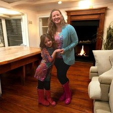 Hunter Original Kids Gloss Tall Wellington Rain Boots Pink Size Girls 6 Women 8