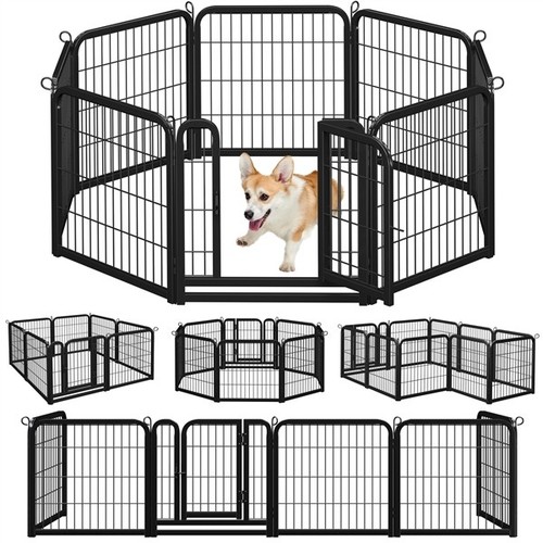 8pcs metal dog playpen - metal,