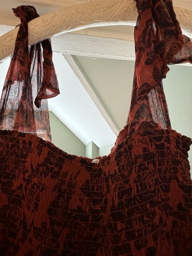 Ganni burgundy dress with - ganni,
