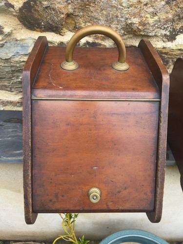 Antique victorian coal scuttle - coal,
