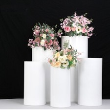 Round White Wedding Display Plinth Cake Stand Sale-Set of 5(90,75, 60,55 & 40cm)