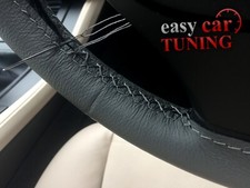 Fits Land Rover Discovery 3 04-09 Grey Real Genuine Leather Steering Wheel Cover