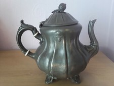 Victorian pewter teapot