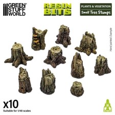 Small Tree Stumps - Resin, Dioramas, Modeling, Wargames, Forests, Woods, Elves