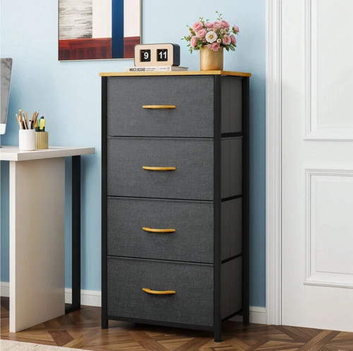 Fabric drawers chest - 4-fabric,