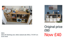 IKEA Kallax Shelving Display Bookcase Shelving Room & Office Furniture Shelving