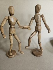 Two  12 Inch Wooden Mannequin