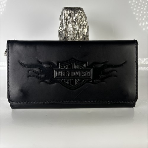 Vintage black leather biker - black,