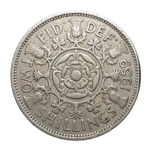 1959 two shillings coin - 1959,