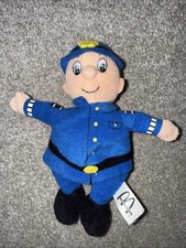 RARE 2001 Mr Plod 7" McDonald's EUROPE Plush Beanie Baby Action Figure Noddy