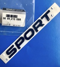 Logo RENAULT Sport Black Megane Twingo Clio Gt Rs Original Badge 908921509R