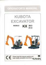 KUBOTA EXCAVATOR KX36-3 KX41-3 OPERATORS MANUAL