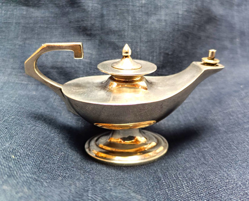 Vintage silver table lighter - vintage,