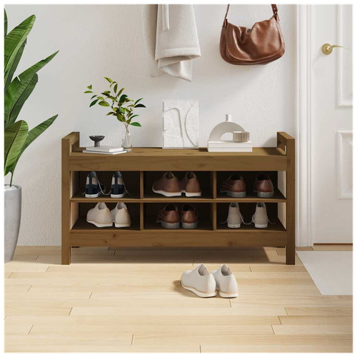 Hall bench solid pine - , wood