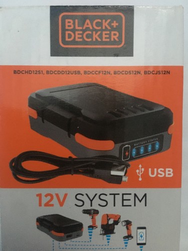 Black decker 12v usb - black,