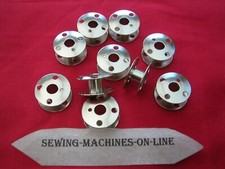 10 SINGER SEWING MACHINE METAL BOBBINS 201K/99K/66K/185K/401/411G/300/400/SERIES