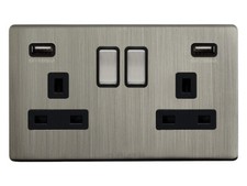 Double Wall Plug Socket 2 Gang