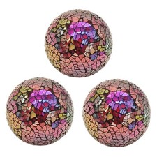 Glass mosaic balls 8cm - 3x,