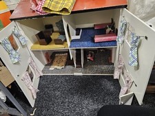1950s Handmade Dollhouse With