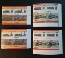 Tuvalu 1985 30c - $1, trains
