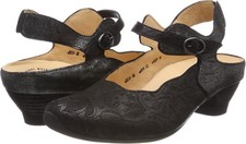 Think! Black Leather Aida Low