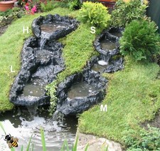 Pond Waterfall Garden Water Feature Water Course Stream Rock Pool 4 Styles New