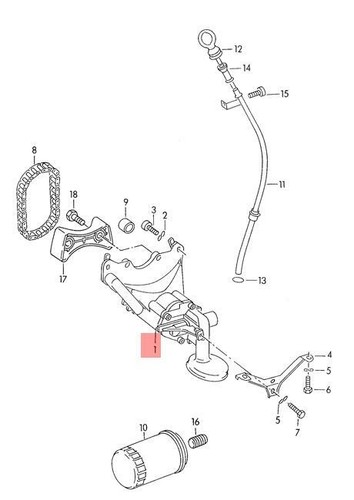 Genuine oil pump - pump, vw