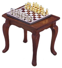 Dolls House Chess Set Walnut