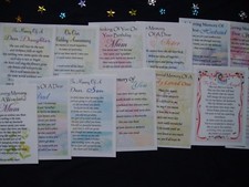 Grave/Crematorium/Memorial Cards/Mum/Dad/Brother/Sister/Husband/Wife Etc