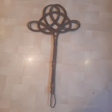 A Phillipines Wooden Wicker Carpet Swatter Paddle Rug Beater Rattan  58cm Long.