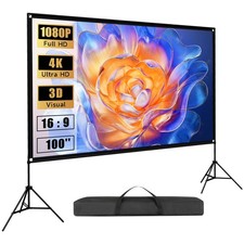 100" Projector Screen w/Stand