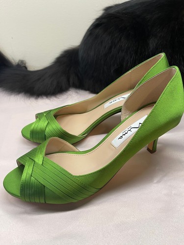 Nina lime green open - lime, toe
