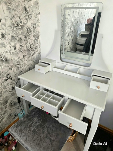 Modern grey dressing table - dressing,
