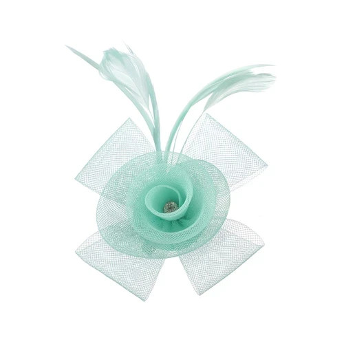 Flower sinamay feather clip - flower,