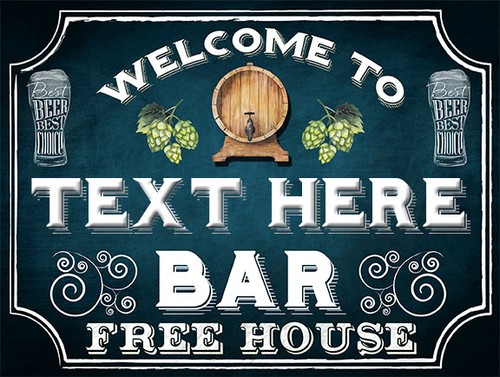 Personalised bar signs - signs, custom