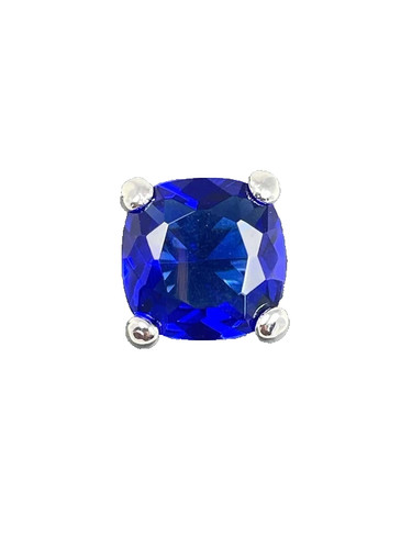 Large square blue glass stone