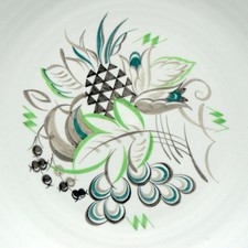 POOLE POTTERY RARE MMD PATTERN 12.5” FOOTED DISH 1950’S CENTREPIECE #920 DECO RV