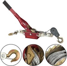 NEW 4 Ton 2 Hook Cable Puller