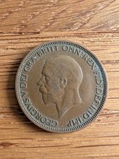 King George V Half Penny Coin