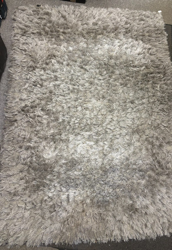 Dunelm silver jewel shaggy rug - silver,