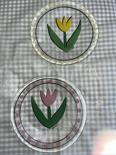 Kosta boda tulip plates - tulip,