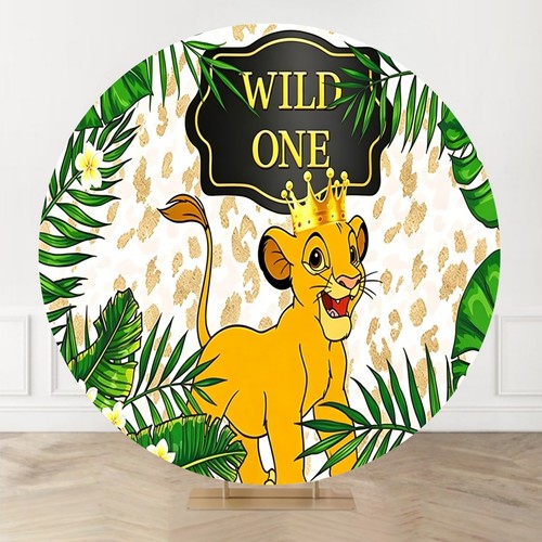 Round wild one lion king - one,