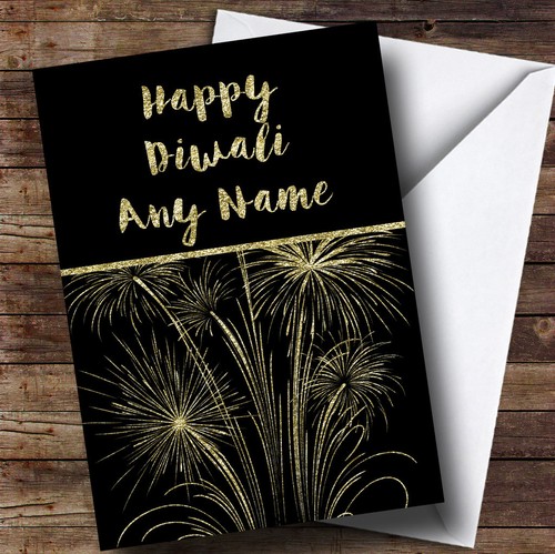 Gold fireworks personalised - gold,