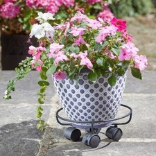 Round Plant Pot Caddy Steel