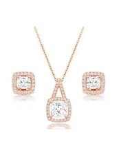 925 Silver Rose Gold CZ