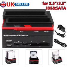 External HDD Docking Station 2.5″/3.5″ IDE+SATA USB Dual Hard Drive Card Reader