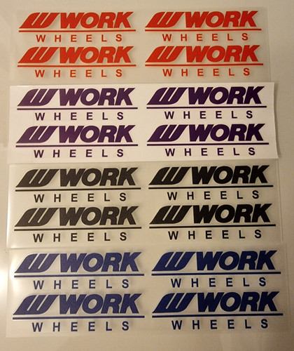 Work wheels decal sticker 350z - wheels,