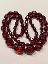 Cherry Amber Bakelite Faceted