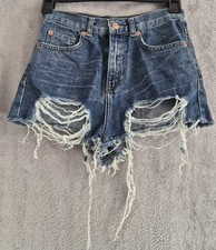 Topshop Moto Distressed Denim Shirts Sz 8 (W26)