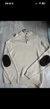 Cream Quarter-Button Knit